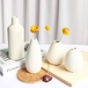 YANLING Set of 4 Beige Ceramic Vase Modern Farmhouse Vases