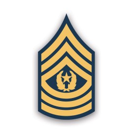 Darkside Ltd E-9 Command Sergeant Major Insignia Sticker Decal - Weatherproof - us army e9 - 2" x 3.77"