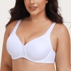 MELENECA Women's Plus Size Minimizer Underwire Full Coverage Unlined Seamless