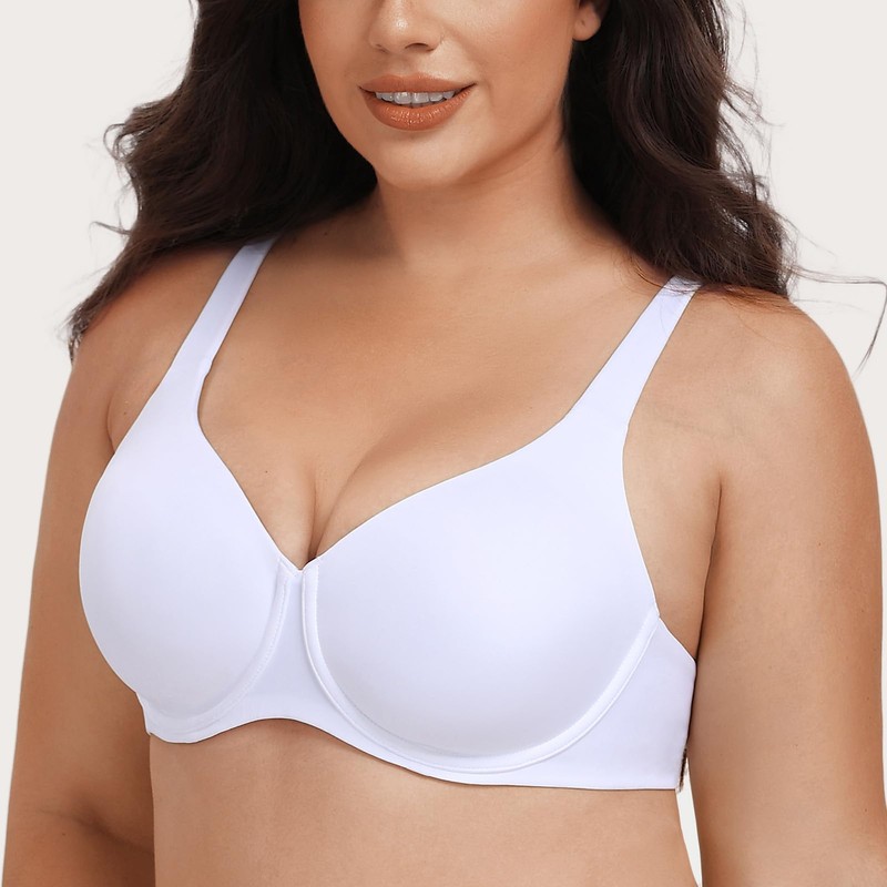 MELENECA Women's Plus Size Minimizer Underwire Full Coverage Unlined Seamless