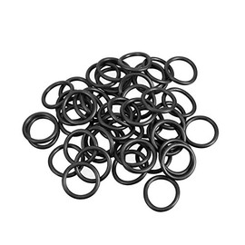 sourcing map Pack of 50 Nitrile Rubber O-Rings 12 mm OD 9 mm ID 1.5 mm Width Seal Sealing Ring Seals