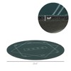 Soozier 24 inch Round Poker Mat, Texas Hold'em Non-Slip Rubber