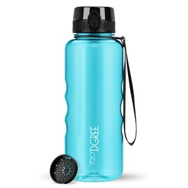 720°DGREE uberBottle Water Bottle, 1.5 L, crystalClear Sports Bottle with Sieve, BPA-Free, for Sports, Gym, Fitness, Outdoors, Hiking, Made of Tritan, Lightweight, Shockproof, Reusable