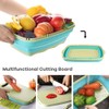 Camping Cutting Board, HI NINGER Collapsible Chopping Board with Colander,