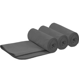 HIDMD Microfibre Sports Towel Fast Drying Sweat Towels for Gym Swimming Yoga Beach Travel Bath Shower Fitness Exercise Lightweight Camping Towels 3 Pack Grey