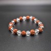 Mystic Gleam Rudraksha Bracelet with Clear Quartz Strech Beads for