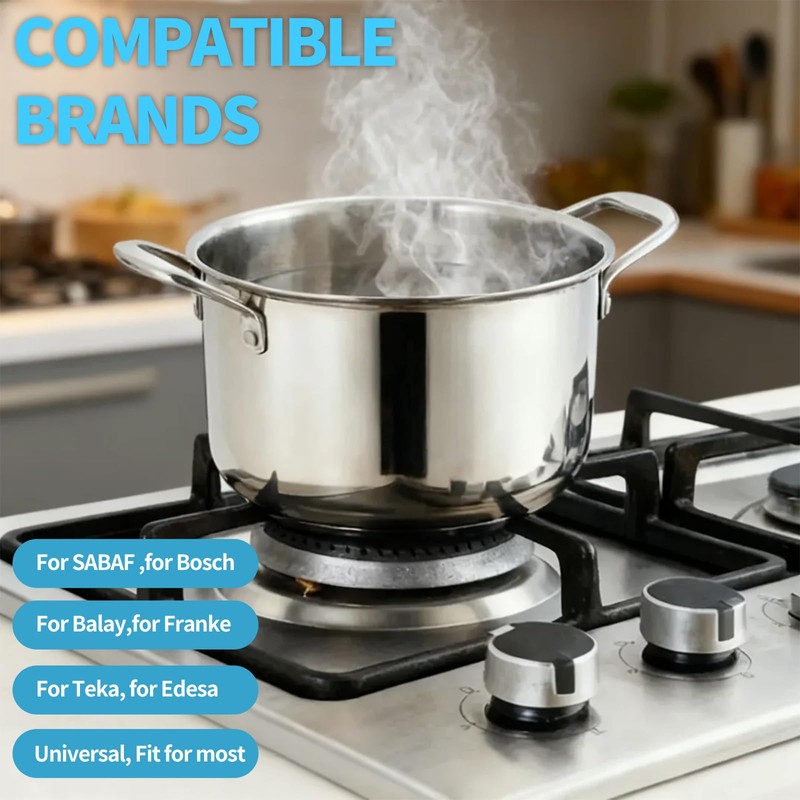 Gas Stove Burner Caps Set, 4PCS Cooker Hat Set Metal