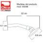 DICA, Regadera con Brazo y Chapetón, Acabado Cromo, Acero, Nudo