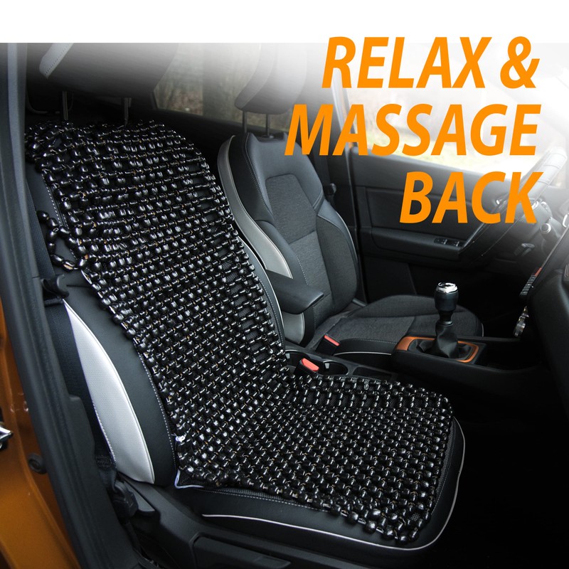 ZONETECH Beaded Seat Cover Full Car Massage Cool Premium Comfort
