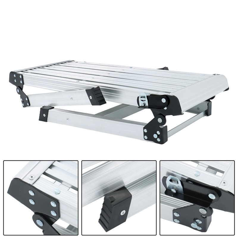 waltyotur Work Platform Aluminum Step Ladder Heavy Duty Foldable Aluminum