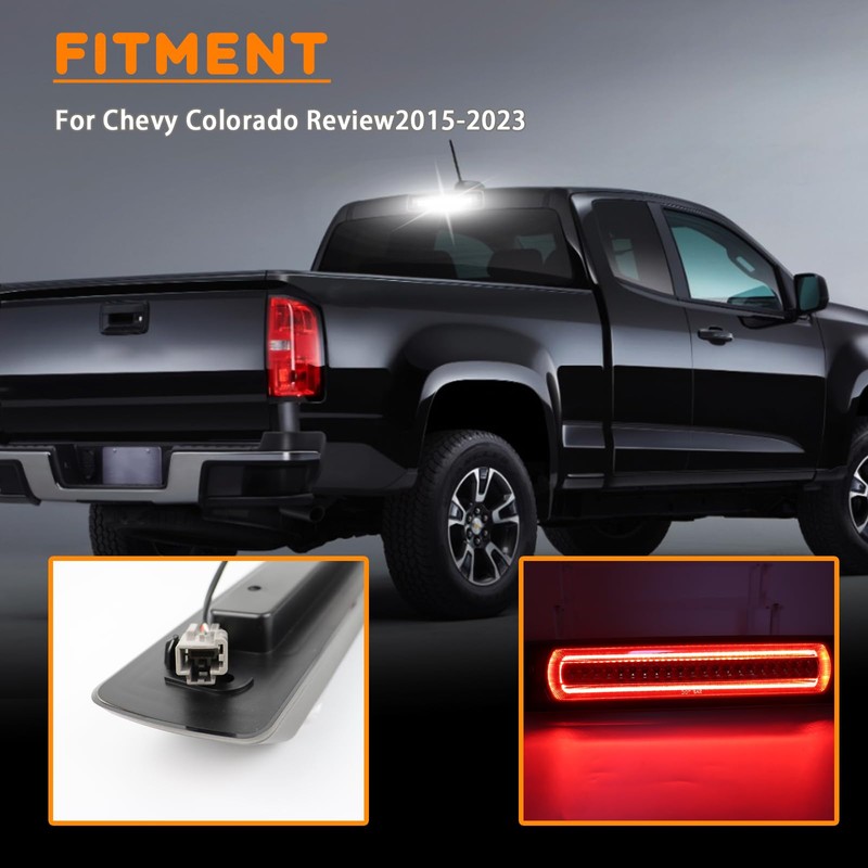 ZDEERAOTO Smoked Lens LED 3rd Third Brake Light Replacement for
