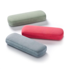 FEFI - Hard case glasses case with soft plastic cover made of recycled material - incl. cleaning cloth, moss green
