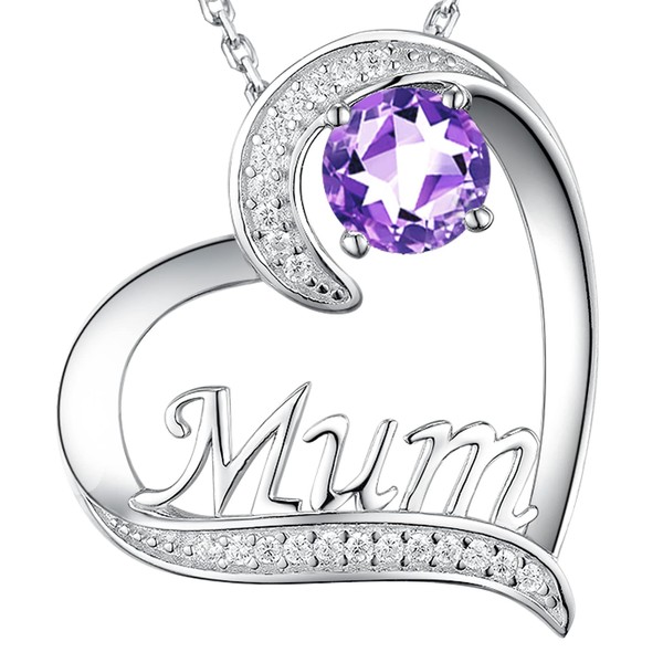 GinoMay Valentines Day Birthday Gifts for Women February Birthstone Necklace