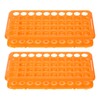 PATIKIL 50 Wells Tube Rack, 2 Pcs Vial Rack Double
