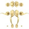 LOQRON Double Front Door Handle Set with Dummy and Deadbolt,