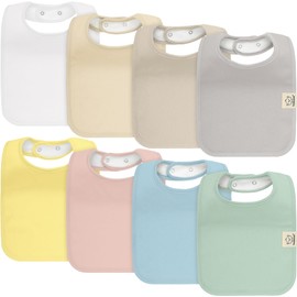 8-Pack Organic Baby Bibs for Girl, Boy - Drool Bibs for Baby Boy, Bibs for Baby Girl, Baby Bibs for Girls, Boys, Baby Boy Bibs, Baby Girl Bibs, Baby Bib, Toddler, Infant Bibs, Cotton Bibs (Dawn)