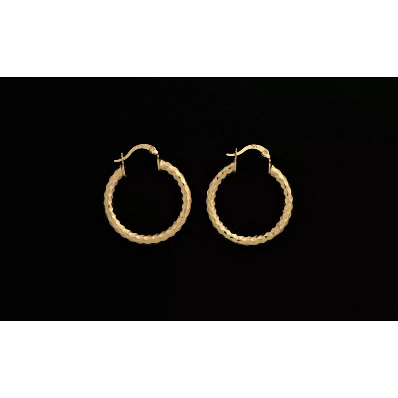 NYCFASHIONJEWELS Elysee Diamond Cut Hoops