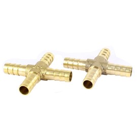 Sourcingmap 2 Pieces 4 Way Cross Shaped 8mm Tube Hose Barb Connector Pipe Fittings