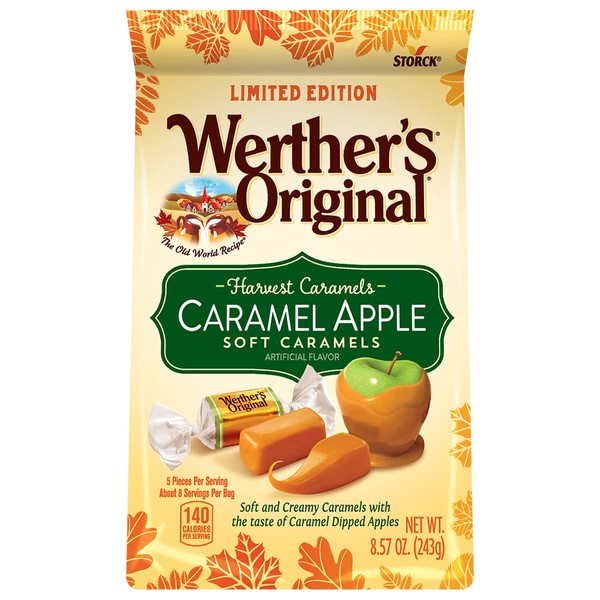 Werther's Original Limited Edition Caramel Apple Soft Caramels - 243g (American Product)