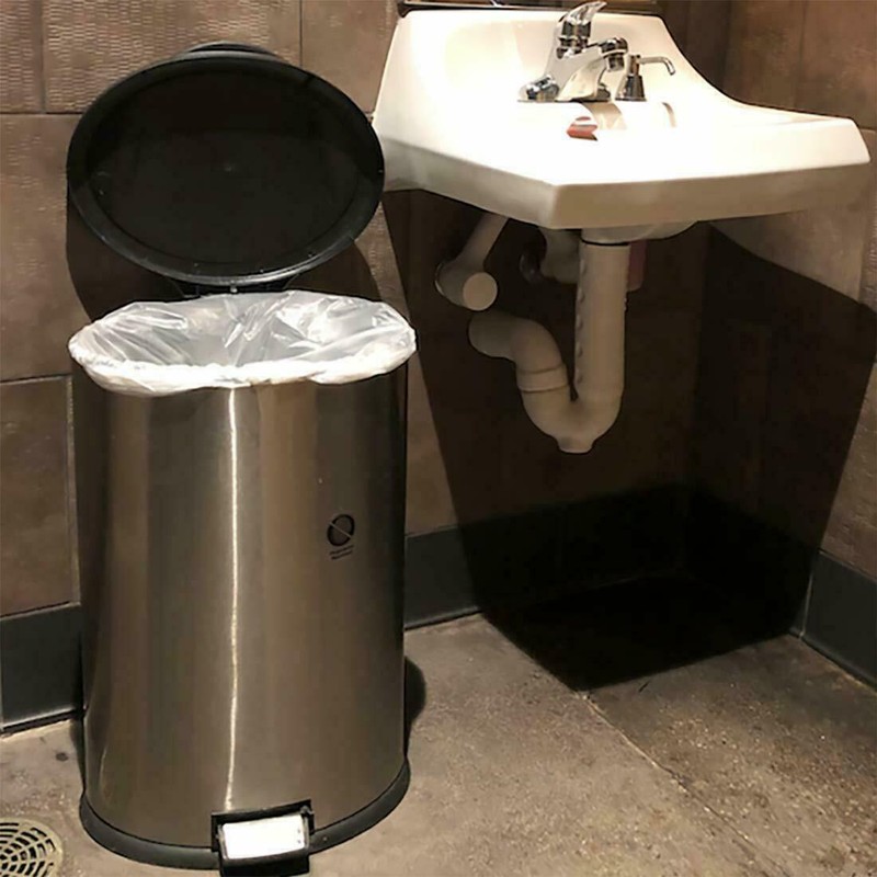 CCLINERS 7-10 Gallon Clear Garbage Bag Recycling Trash Bags, 100