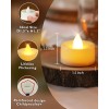 Homemory Pack Of 50 Amber Led Tea Lights Realistic Flickering