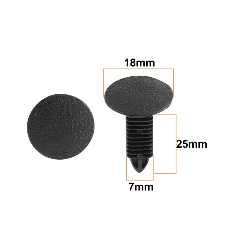 20 Pcs Black Plastic Door Trim Panel Hood Clip