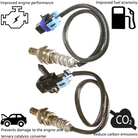 Dropwater 1 Pair Front and Rear O2 Sensors Replacement for GMC Sierra 1500,Sierra 1500 Classic,Yukon,Yukon XL 1500 2500,Replaces#234-4337 234-4112,Set of 2pcs