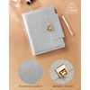 EGOSUNNY® Crocodile-Embossed A5 Refillable Leather Planner – 5.8" x 8.3"