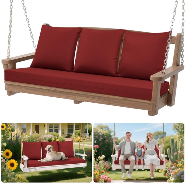 Yalikop Set of 4 Porch Swing Cushions with Pillows |