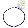 Onyx Jewellery Necklace with Quartz Crystal Ball Clasp 925 Sterling