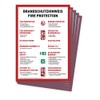 8 x Fire Safety Notice DIN A4 Bilingual English /