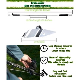 fascinatte 133-8158 Blade Brake Cable BBC Arm Kit with Toro 30" Timemaster Lawn Mower Model 20199, 20200,20975,20977 Replaces 120-6243