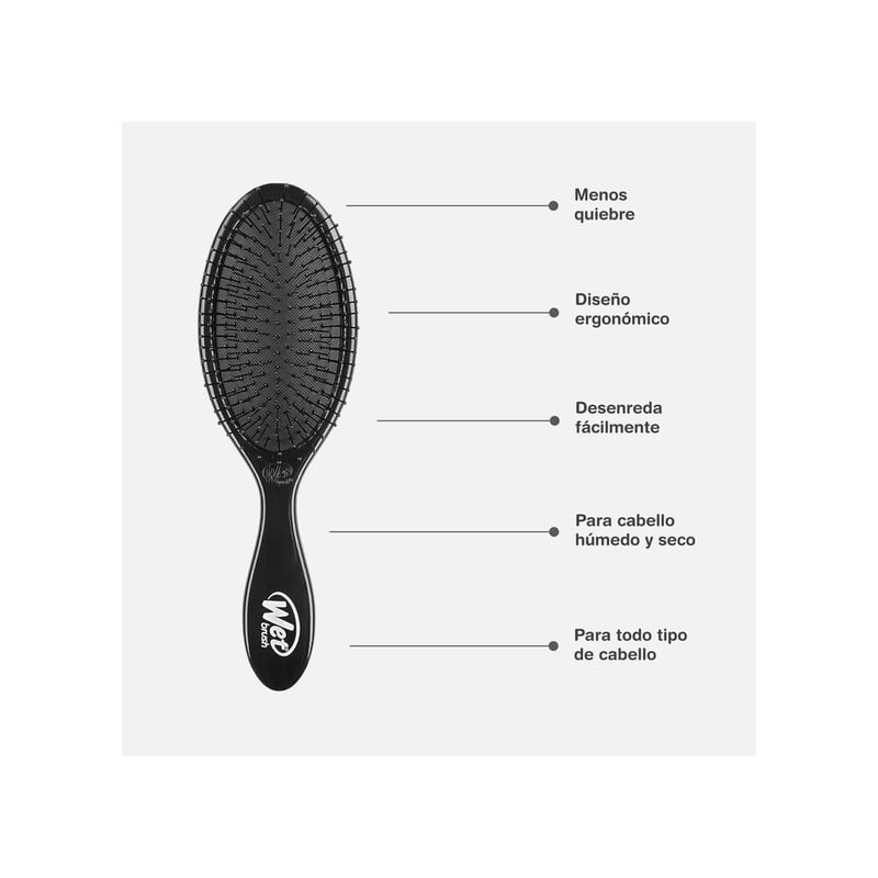 Cepillo Wet Brush Detangler original Negro unisex 1 pza
