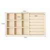 Velvet Jewelry Organizer Tray with Removable Dividers for Rings, Earrings,