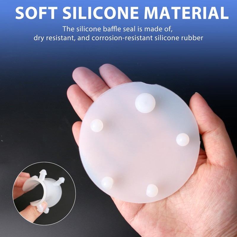 4 Pack Replacement for Vormax Toilet Tank Silicone Flapper Seal