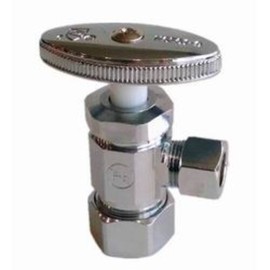Altocraft Chrome Plated Brass Angle Valve - Compression - 3/8"OD x 5/8" OD