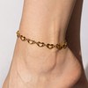 LIFETIME JEWELRY Flat Heart Link Anklet for Women 24k Gold