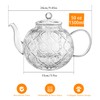 Glass Teapot with Removable Infuser-1500ml/50oz Clear GlassTea Pot for Stovetop,
