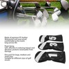3PCS Golf Club Head Cover PU Leather Waterproof Protective Golf