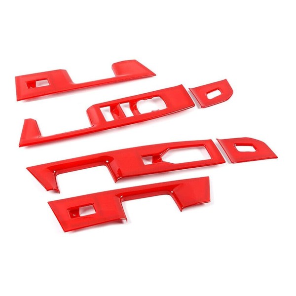 MNMSYH Interior Window Lift Panel Switch Cover Trim + Red