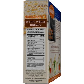 Manischewitz Passover Whole Wheat Matzo 284g | Thin, Crisp & Delicious, Just 2 Ingredients
