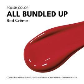 Red Carpet Manicure Fortify & Protect Red Crème Gel Polish for Strong, Healthy Nails - Infused with Vitamin A & Biotin - (All Bundled Up) Led Nail Gel Color, 0.3 Fl Oz