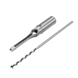 uxcell Square Hole Drill Bit, 1/4" High-Carbon Steel Hollow Chisel Mortise Power Tool for Woodworking 2 Pcs