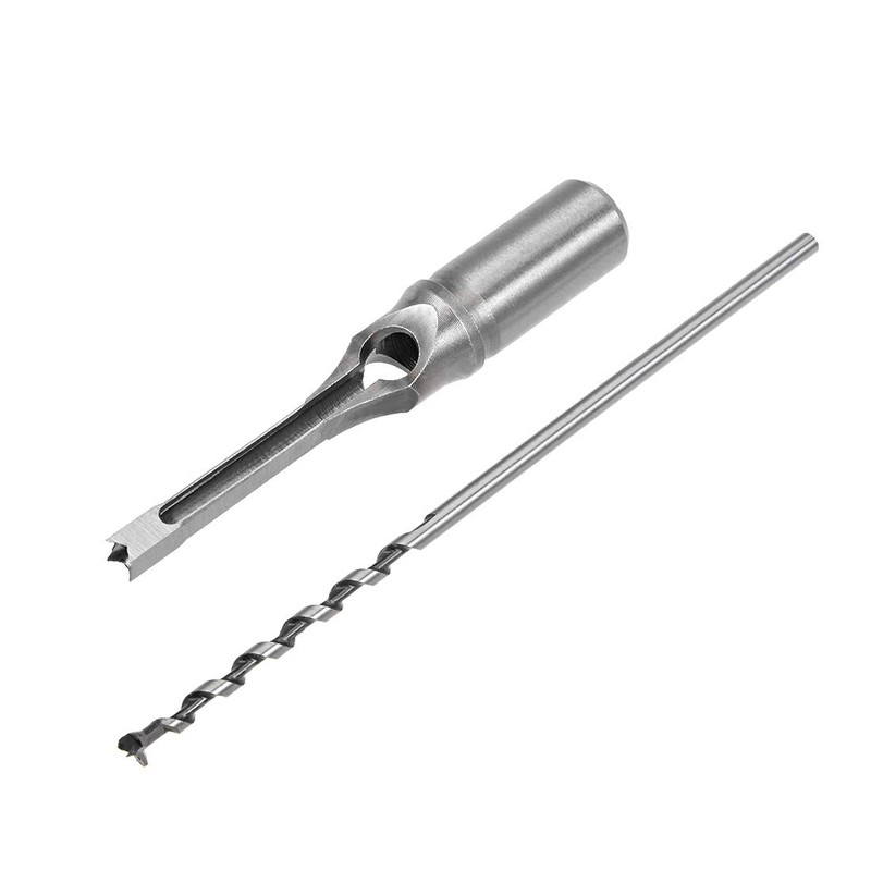 uxcell Square Hole Drill Bit, 1/4" High-Carbon Steel Hollow Chisel