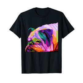 English British Bulldog Pop Art Portrait for Dog Owners T-Shirt