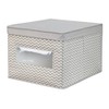 mDesign Fabric Basket with Lid - The Ideal Fabric Storage