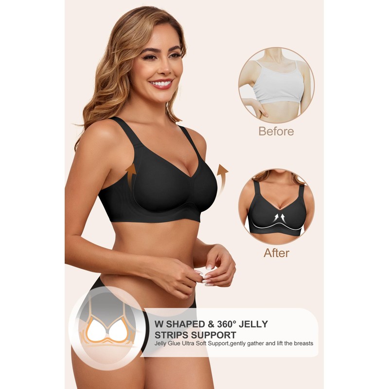 HORISUN No Underwire Bras for Women Soft Comfortable Seamless Bras