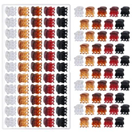 Obeoby 60 mini fermagli per capelli, 5 colori, piccoli fermagli per capelli corti, sottili e fini, accessori per capelli per donne, ragazze, bambini, piccole mollette sfuse