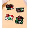 4 Pcs Christmas Enamel Pins Cartoon Christmas Tree Hat Brooches