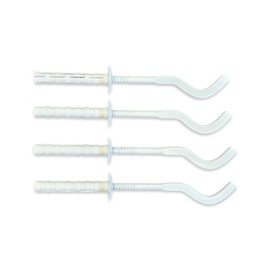 4X Universal Designer Radiator Wall Mount Brackets (White) with Fixing Kit for Retro Style Radiators and Traditional Column Radiators